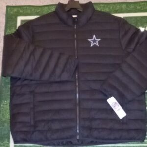 Dallas Cowboys Full Zip Puffer Jacket Winter Coat NWT